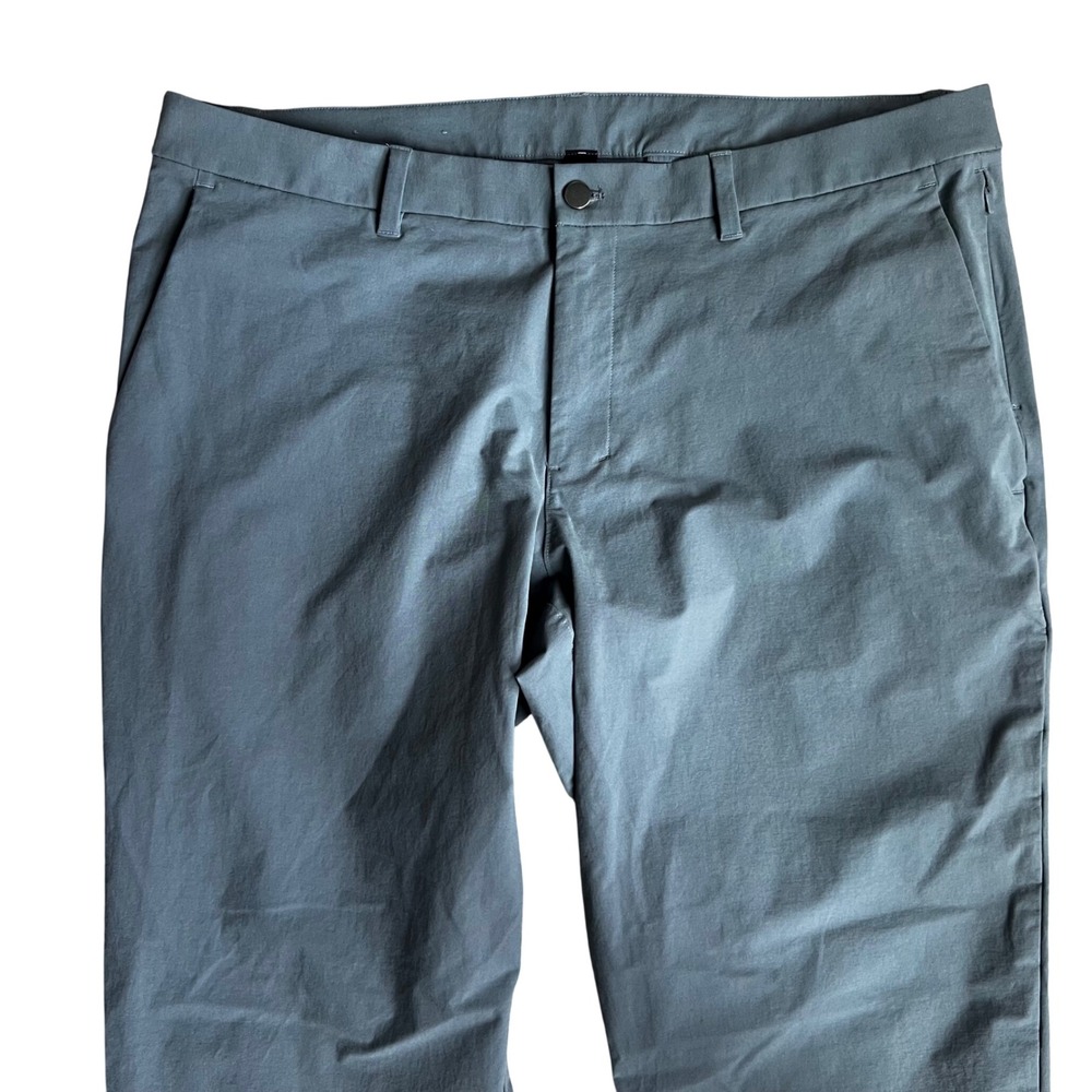 Lululemon Commission Pant Classic Fit Gray Blue Chino Trousers Mens 40 x 29